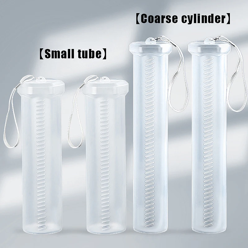 حامل قلم تلسكوبي ABS شفاف حامل قلم رصاص فرشاة الرسم الفني مناسب لتخزين فرشاة الرسم في الهواء الطلق