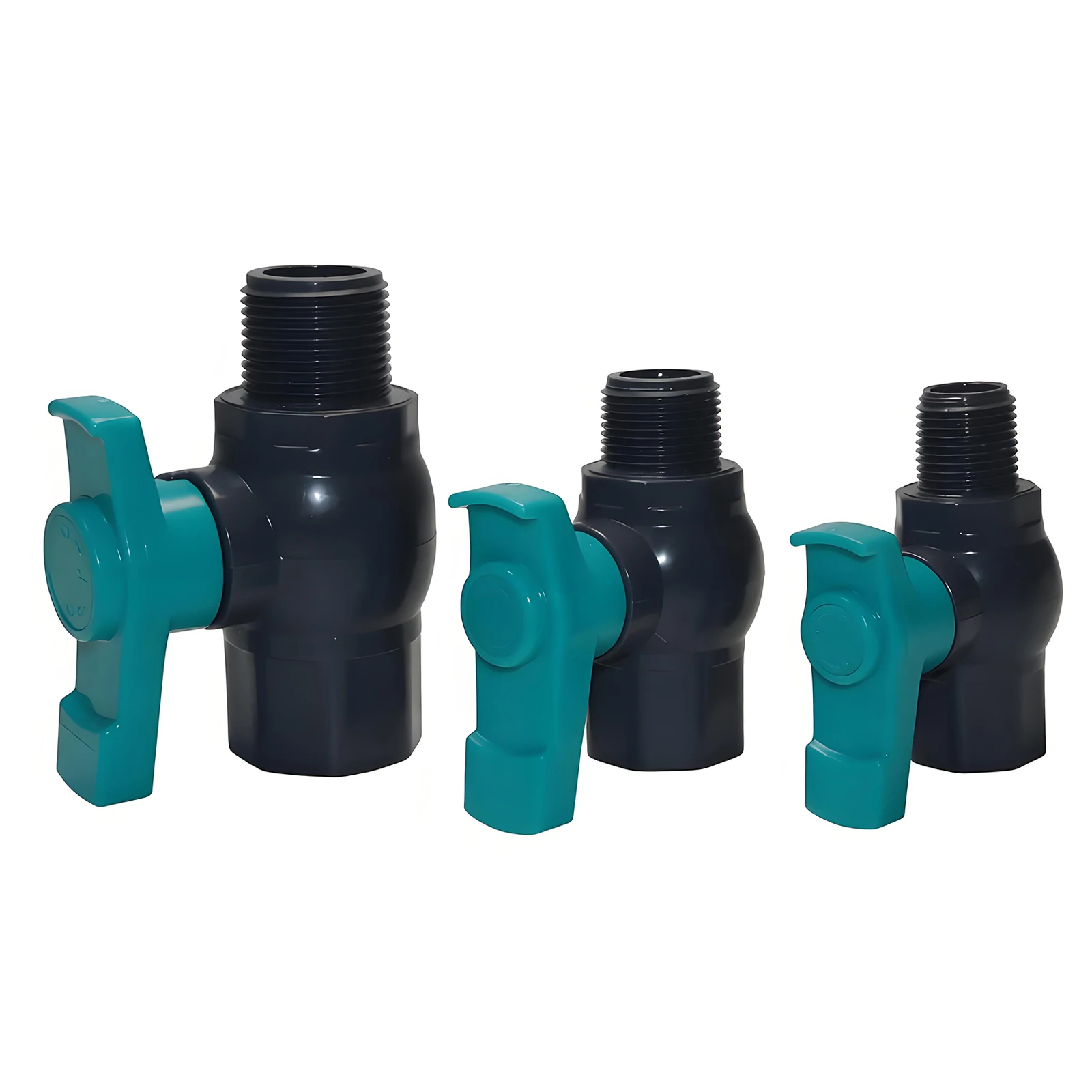 G1'' 3/4'' 1/2'' PVC Ball Valve Female Thread Male Thread Valve Garden Water Supply Switch Aquarium Fish Tank Water Controller