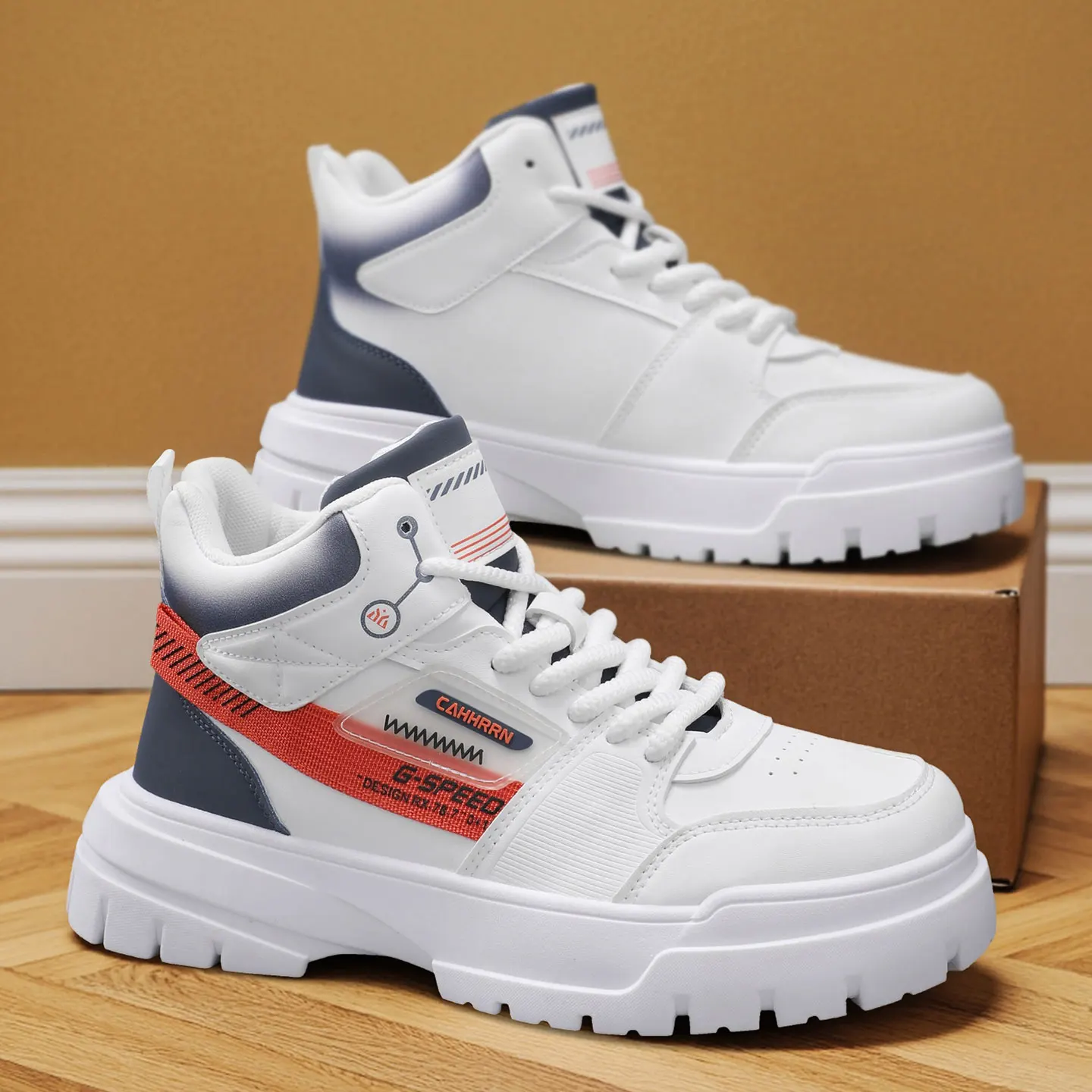 

Autumn's Best-selling Men's Large-sized Flat-bottom Low-heeled Retro Style Fashionable Lace-up New Mid-shoulder Work Boots