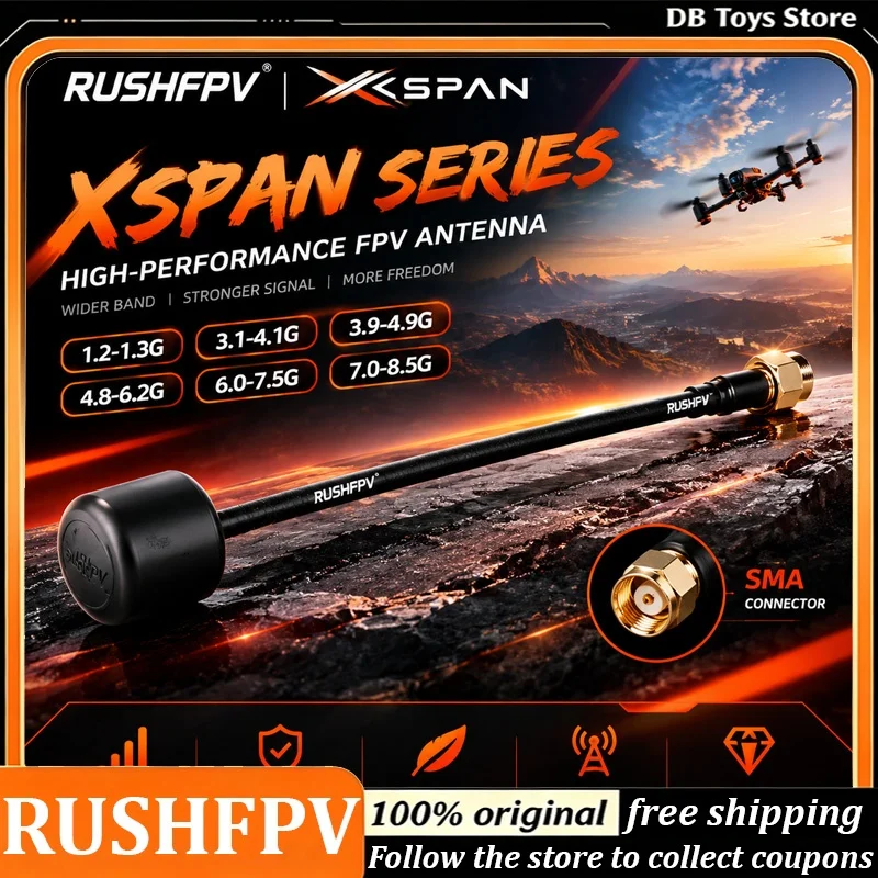 RUSHFPV XSPAN Series Antenna 1.2G-8.5G Operating Frequency Band High Gain Circular Polarized for FPV Long Range Drone RC Model