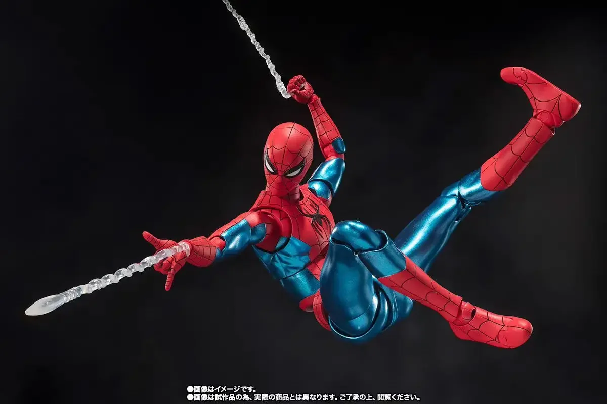 Figuarts Shf Spider Man Nuevo Traje Rojo Y Azul SPIDER MAN: No Way Home Figura De Accionales Juguetes Modelo De PVC الأصلي في المخزون