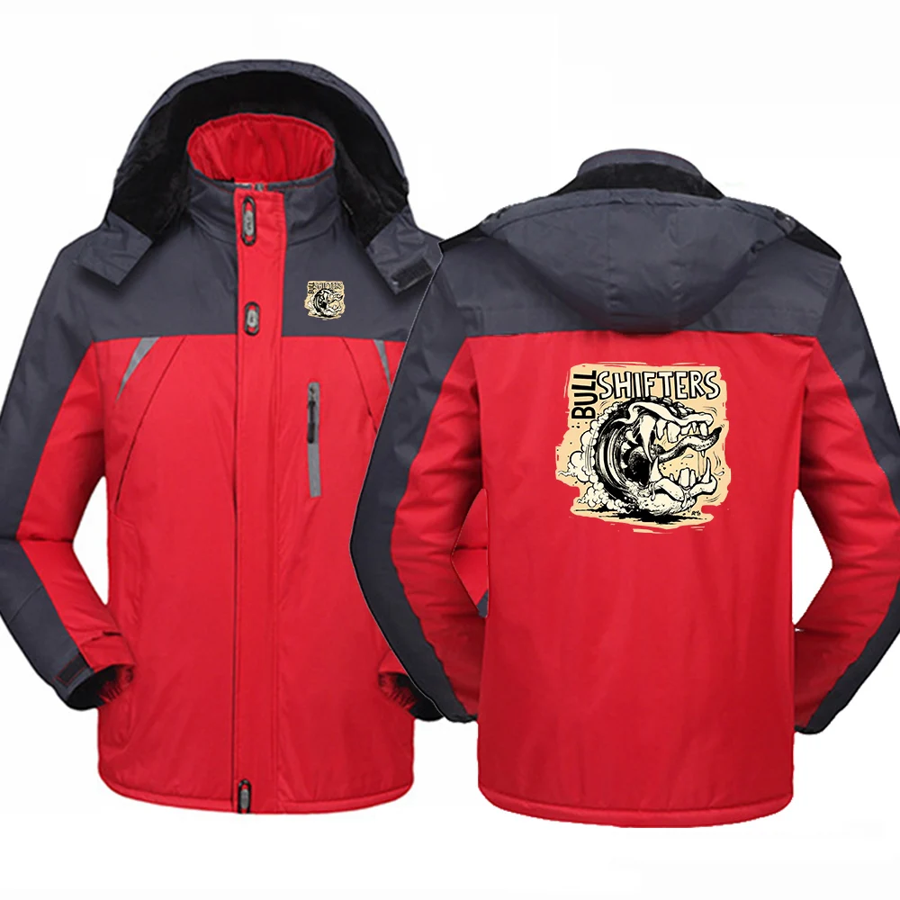 Left 4 Dead Bull Shifters Winter Mens Down Jacket Parkas Coat Mid-length Fur Collar -30 Degree Keep Warm Male Thicken