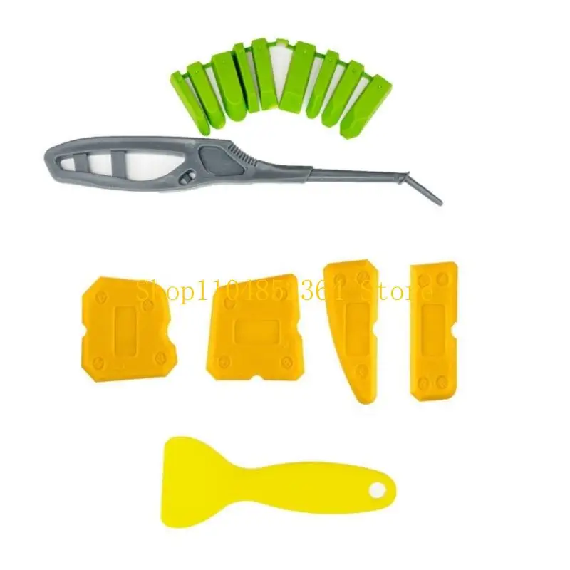 652F 15PCS Caulking Removal Tool With 9 Pad Size No Scratch Silicone Scrapers Caulking Smoother For Sealing Projects