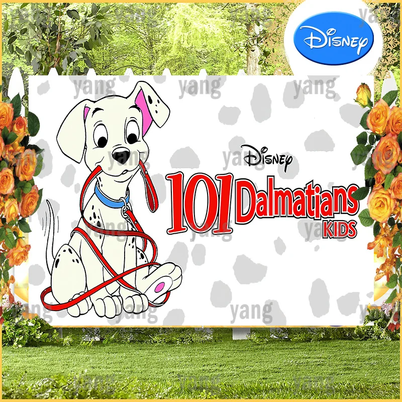 Custom Newborn Background Pink Dalmatian Disney Dog Family Birthday Party Cartoon Backdrop Lovely Cake Table Decortion Blanket