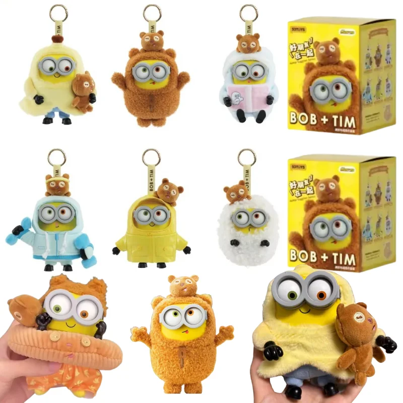 52toys Bob&Tim Minions Série Better Together Plusieurs Styles Mignonne Poupée Porte-clés Décoration Jouet Tendance Boîte Mystère Cadeau Surprise