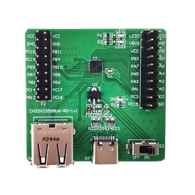 2Pcs/Lot CH32X035 Basic Evaluation Board RISC-V USB PD MCU