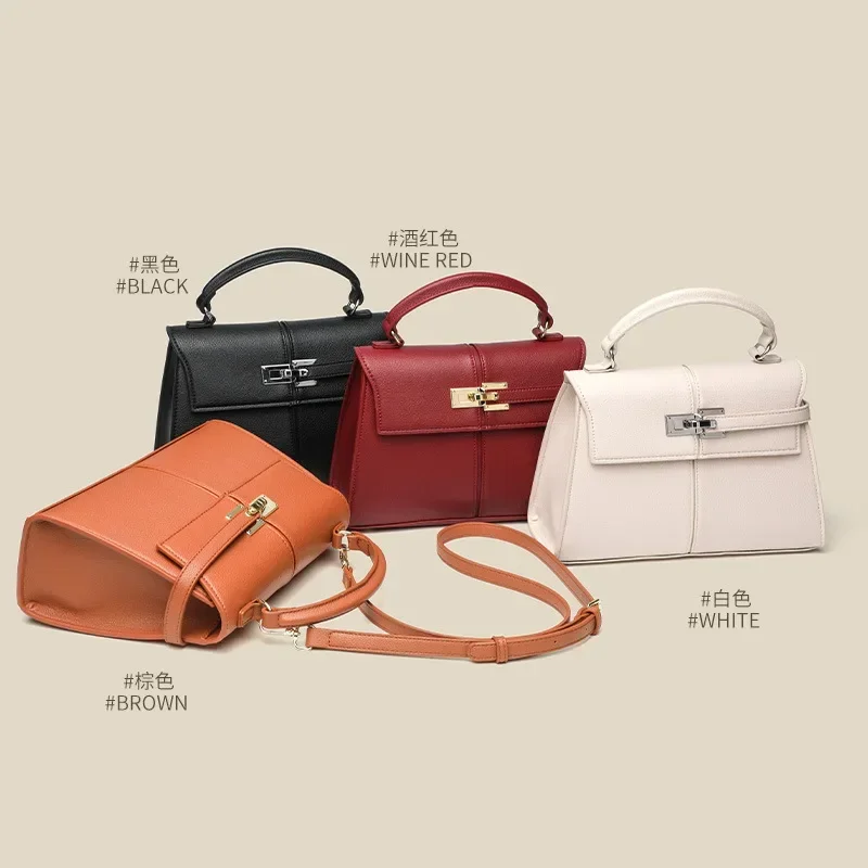 

2025 new portable trapezoidal bag high fashion large Kelly bag