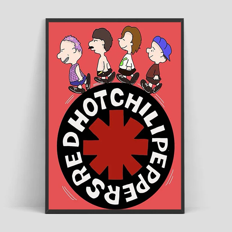 

Decorative Wall Prints Popular Rock Band Red Hot Chili Peppers Poster Interior Posters Room Decor Man Coffee House Bar Vintage
