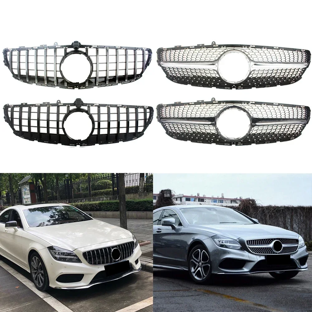 

Front Bumper Racing Grill Billet Grille Cover For Mercedes-Benz W218 Cls-Class 2015-2018 Diamond GT