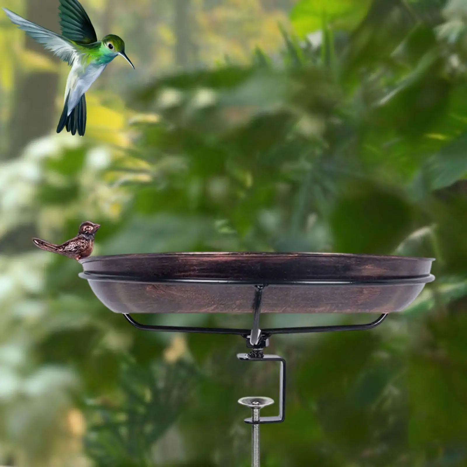 

Deck Bird Bath Bowl Birdbath Metal Decoration Garden Supplies 12 inch Bird