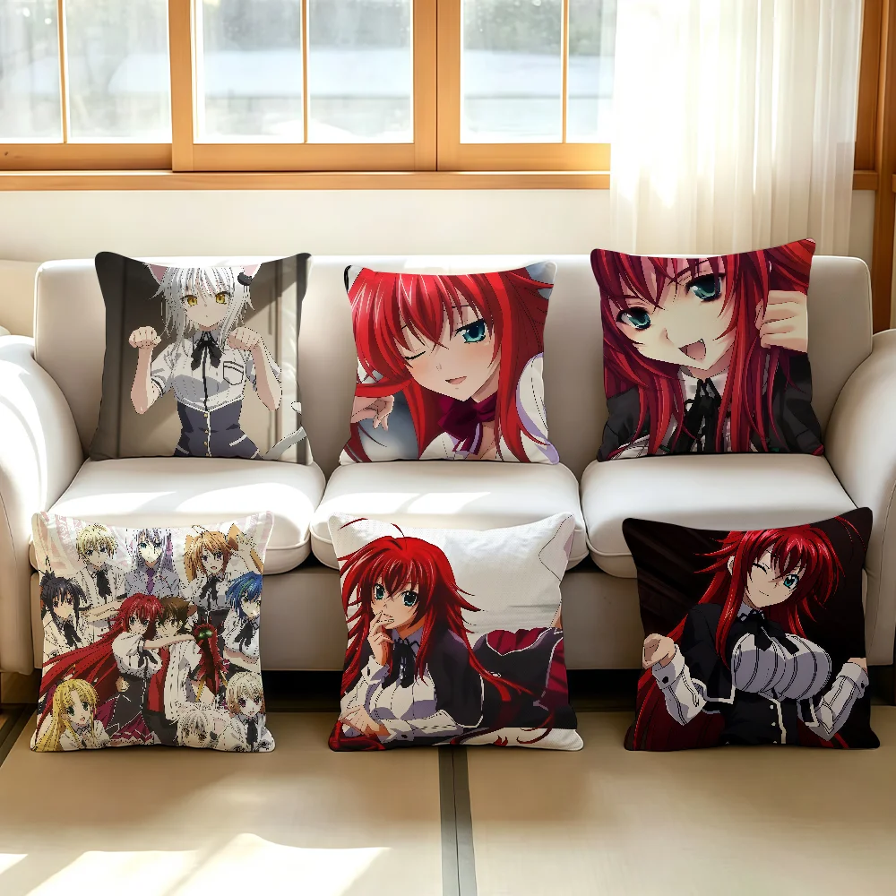 Anime H-High S-School D-dxd cushion cover Comfortable Decorative For Bedroom Living room Dormitory Picnic and Holiday Decoration
