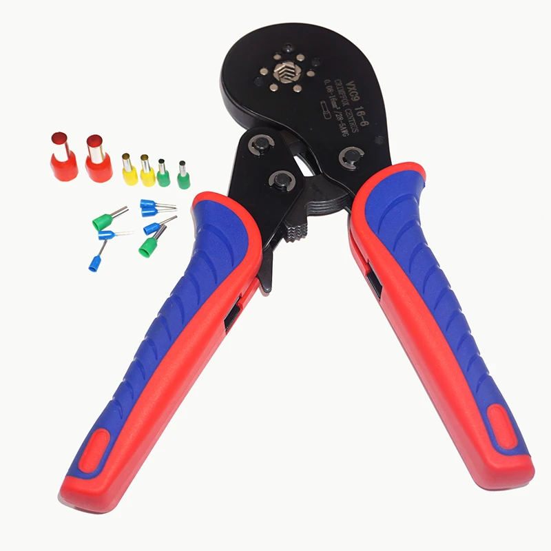Tubular Terminal Crimping Pliers Hand Tools 16 - 6 0.08 - 16mm2 30 - 5AWG Mini Electrical Ferrule Crimper Set