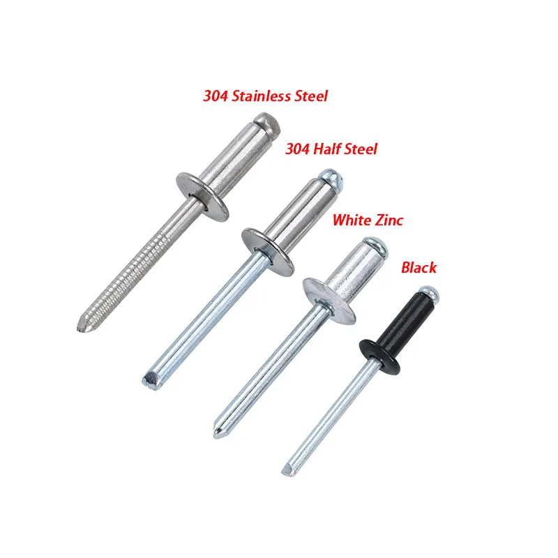 Blind Rivets Dome Head Pop Rivet Nail M2.4 M3.2 M4 M5 M6.4 304 Half Steel & 304 Stainless Steel