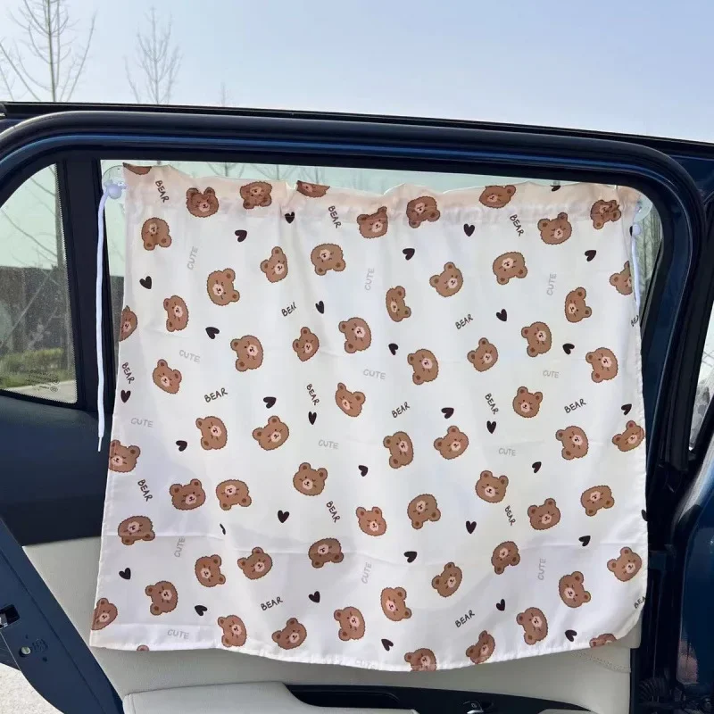 

Universal Suction Cup Curtain in The Car Window Sunshade Cover Cartoon Side Window Sunshade UV Protection for Kid Baby Children