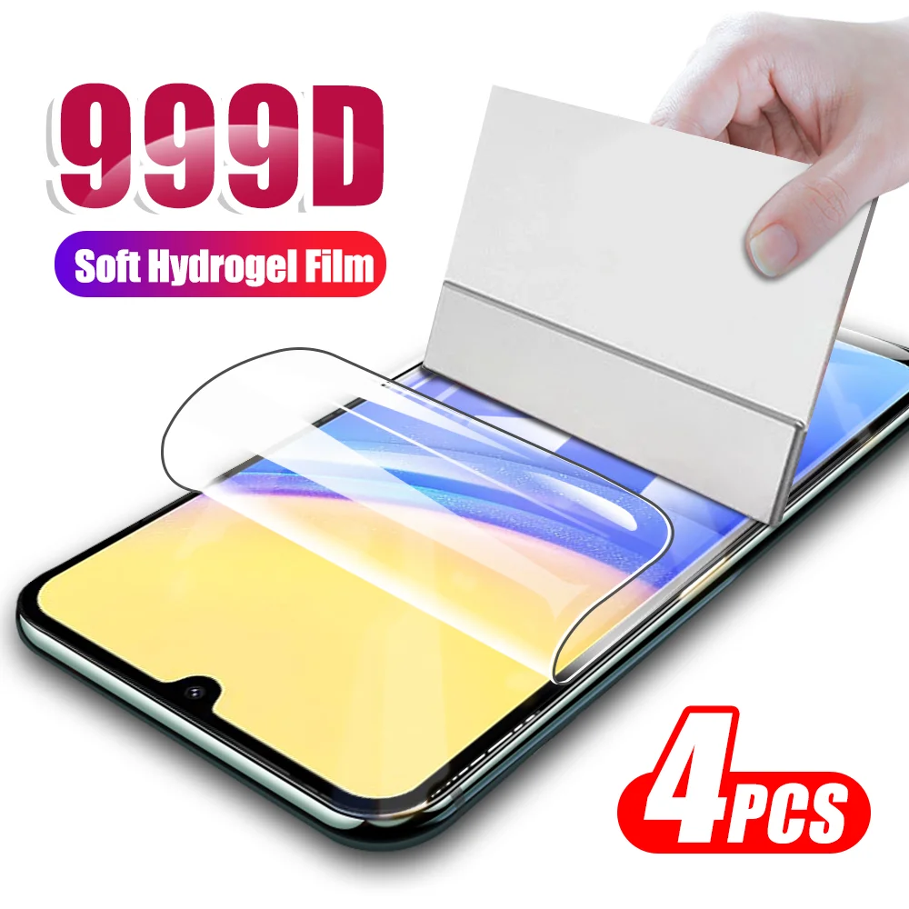 4PCS Hydrogel Film For Samsung Galaxy A15 4G A25 A35 A55 5G Samung A 15 25 35 55 2024 15A 25A 35A 55A Screen Protector Not Glass