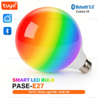 220V Tuya Bluetooth Smart Dragon Ball Bulb Led Lamps 9W Base RGBCW Smart Life APP Light Color Changing Music Sync Group Control