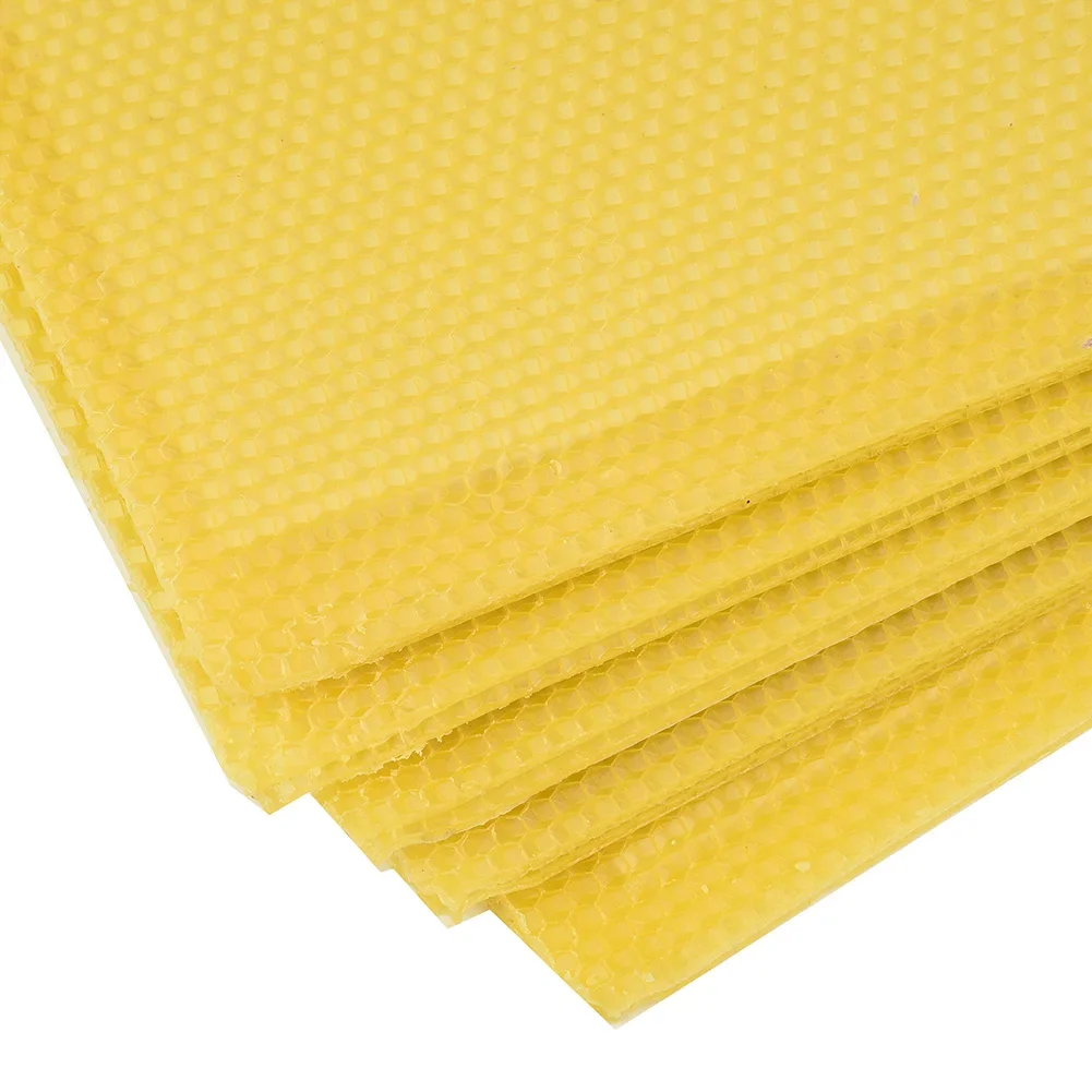 10Pcs Beeswax Sheets Candle Making Craft DIY Kits Honey Candles Maker Full Bees Wax Honey Comb Beekeeping Foundation Sheets New