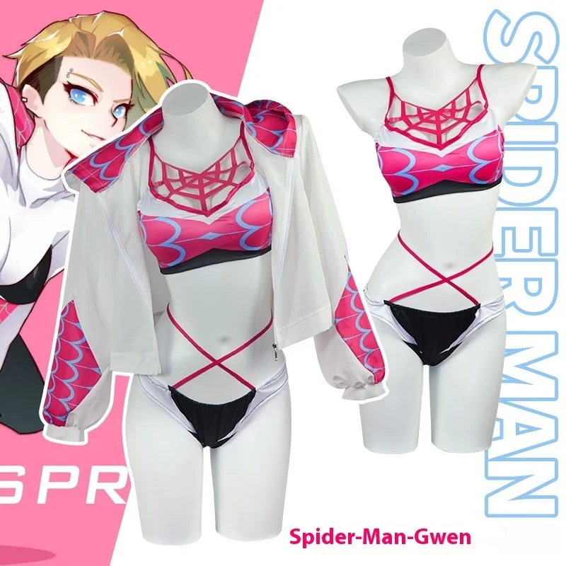 Disfraz de Anime Venom Spider Man Universe Series, traje de baño súper Sexy, chaqueta, regalo de Halloween