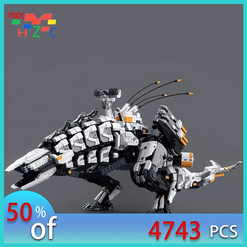 Moc Kids Toy Building Blocks Set Horizon Dawn Thunders Zero Giant Long Necked Mecha Beast Tooth Mechanical Monster Brick gift