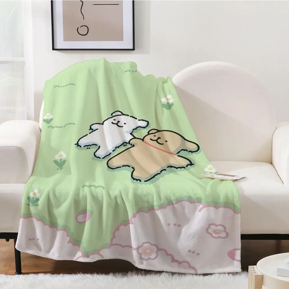 

Милое одеяло с изогнутыми линиями, эстетическое портативное одеяло для дома, путешествий, кемпинга, дивана, пикника, толстое теплое фланелевое одеяло