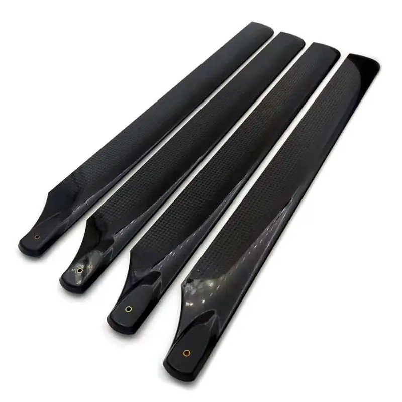 Para cuchillas principales de helicóptero Align Trex 500 RC, 2 pares de reemplazos de cuchillas principales de fibra de carbono de 430 mm