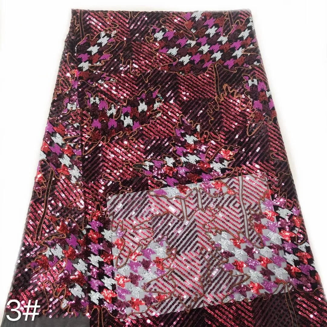 

Sequins Beaded Lace Fabrics 2023 High Quality Sequence Embroidery French Nigerian Lace Fabric For Wedding Party Material