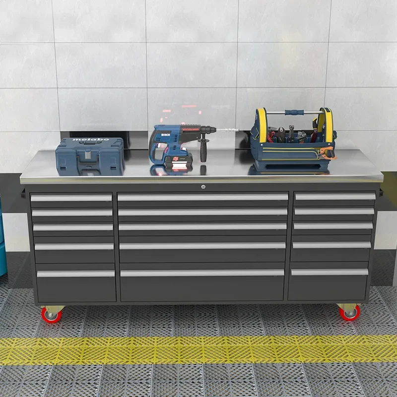 Multifunctional Heavy Duty Tool Cabinet Auto Repair Shop Combination Multi Purpose Tool Cart Workshop With Wheel Thickened
