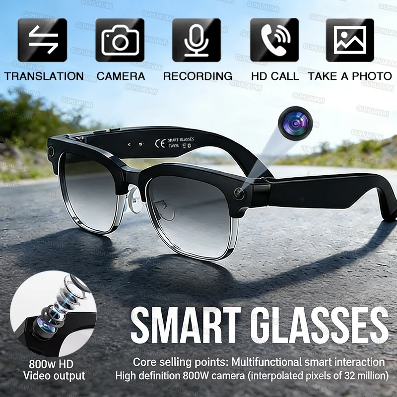 8MP AI Smart Glasses with HD Camera image