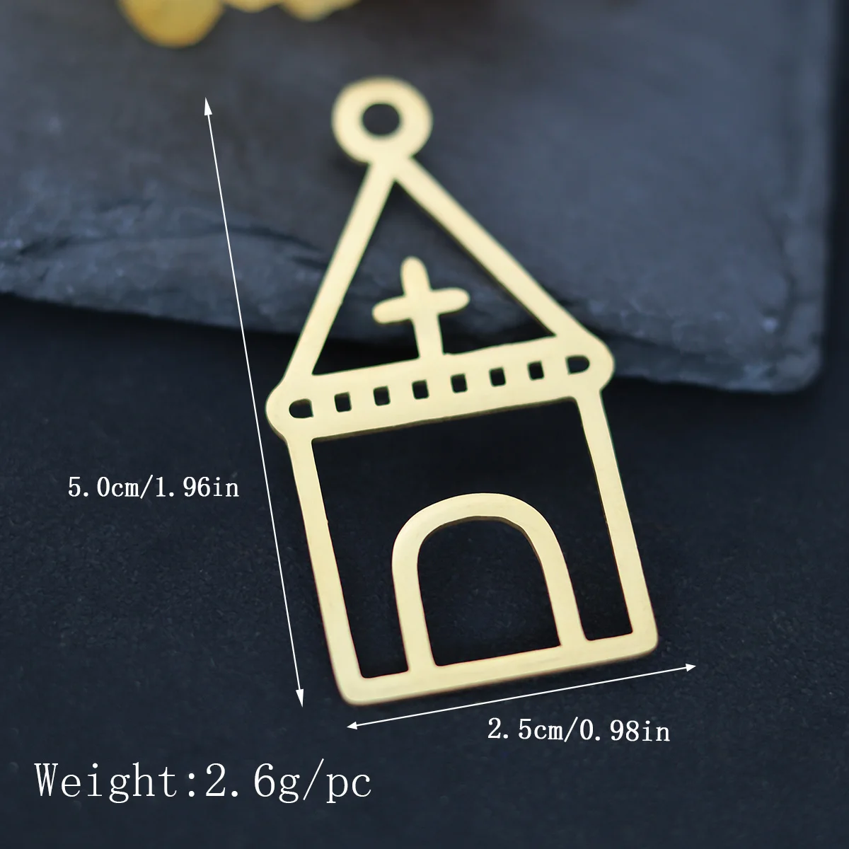 3pcs Church Christian House Cross Jesus Charms Pendant For Earrings Necklace Jewelry Making Supplies Diy Keychain Findings