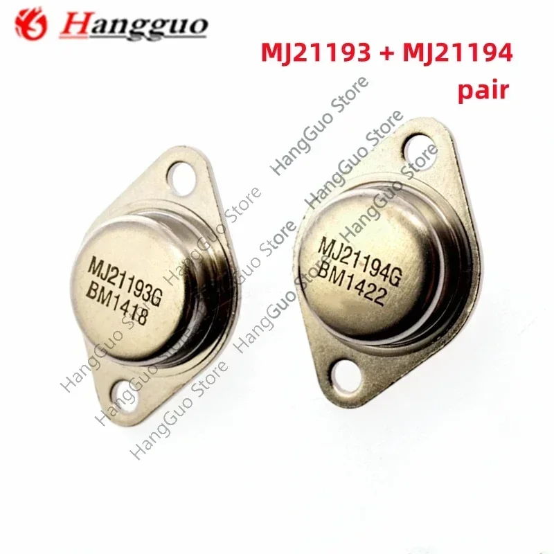 2pcs=1pair Oiginal MJ21193G MJ21194G MJ21193 MJ21194 TO-3 gold sealed audio power amplifier