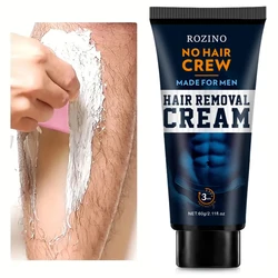 Men's Painless Hair Removal Cream - Soothing Hair Removal Cream For Unwanted Rough Male Body Hair 60g