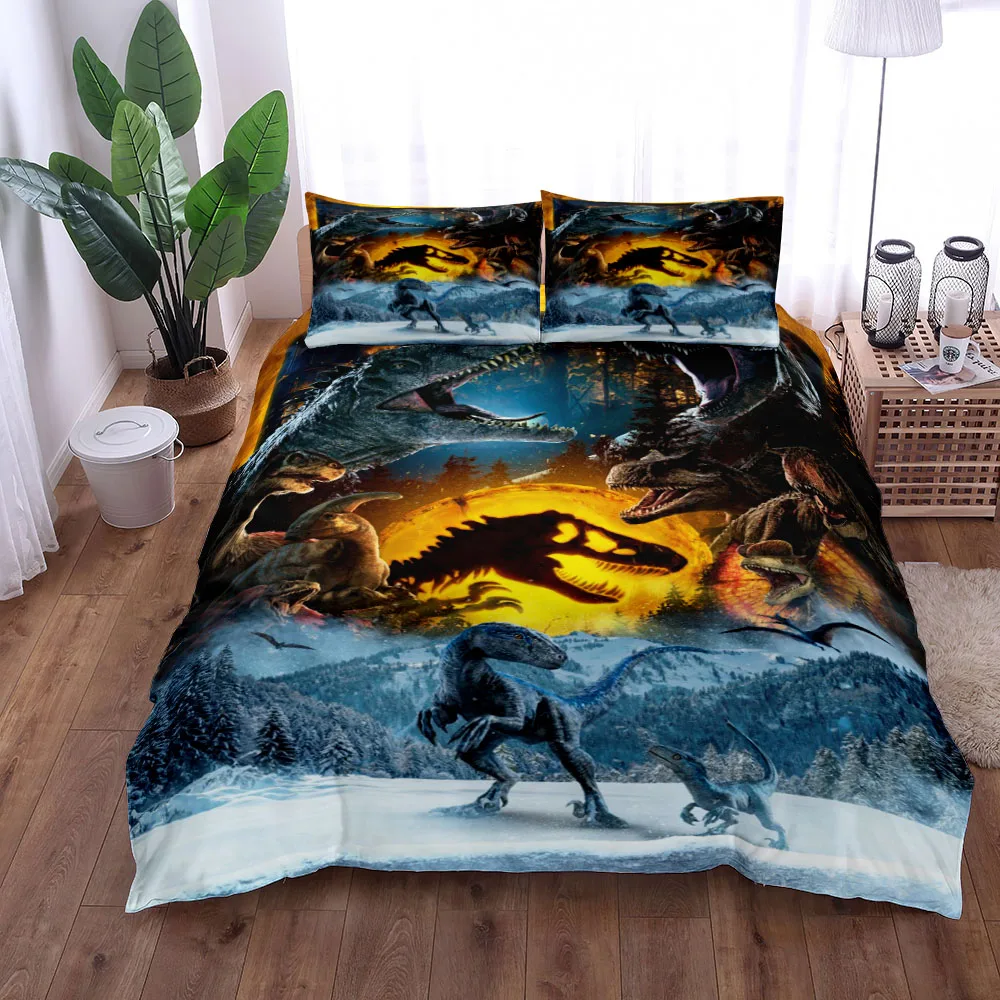 

Eaten Shark Adventure Bedding Set King Queen Double Full Twin Single Size Bed Linen Set