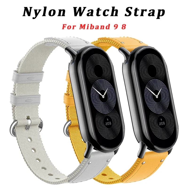 

Nylon Loop for xiaomi Mi Band 9 8 Strap 8 NFC SmartWatch Wristband Correa Replacement sport pulsera for Miband 8 Bracelet Correa