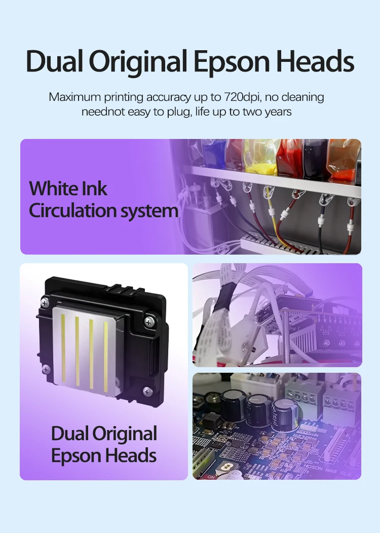 Sample Print Supported 9-Color DTG Inkjet Printer - 2 EPS I3200 Heads, 38*47cm Direct to T-shirt Fabric Printing Machine