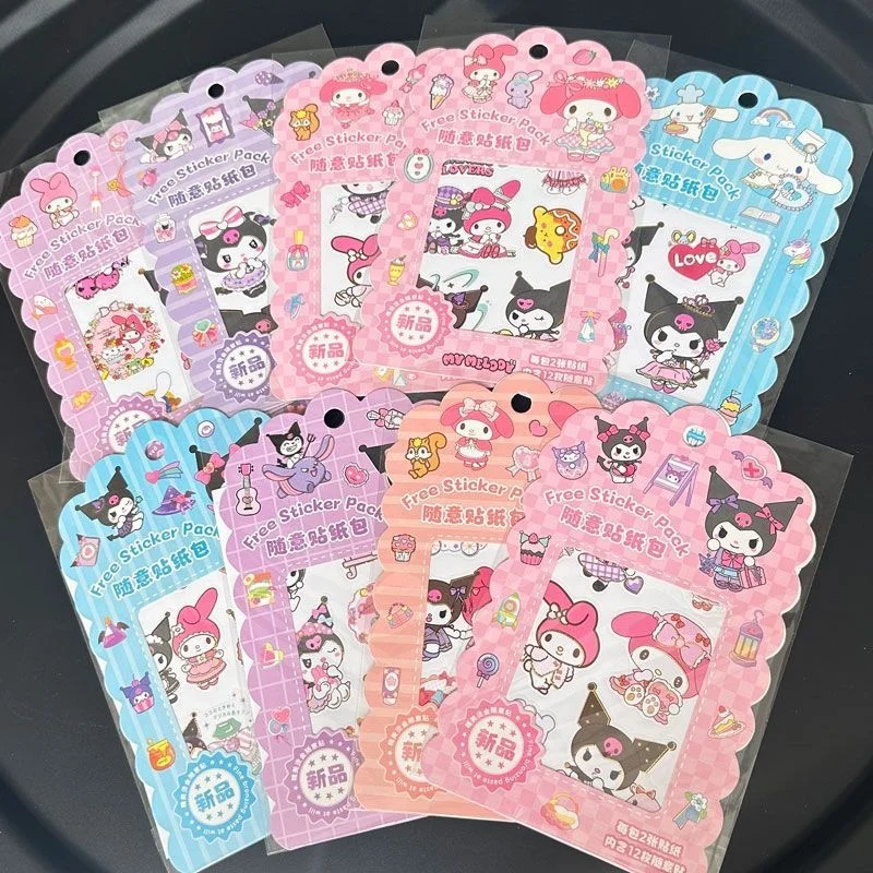 

20/40 упаковок Sanrio Kuromi Melody Cinnamoroll наклейки милый скрапбукинг DIY дневник декоративная уплотнительная наклейка альбом наклейка этикетка