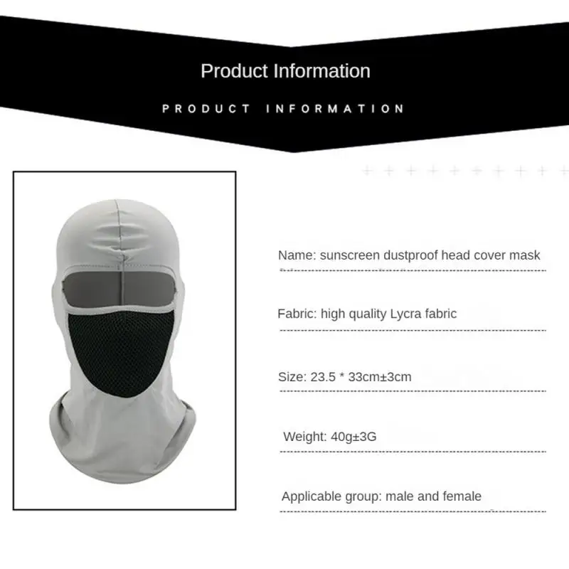 Full Face Mask Breathable Motorcycle Balaclava Dustproof Windproof Motorcycle Helmet Hood Casco Moto Headgear Cycling Bike Scarf