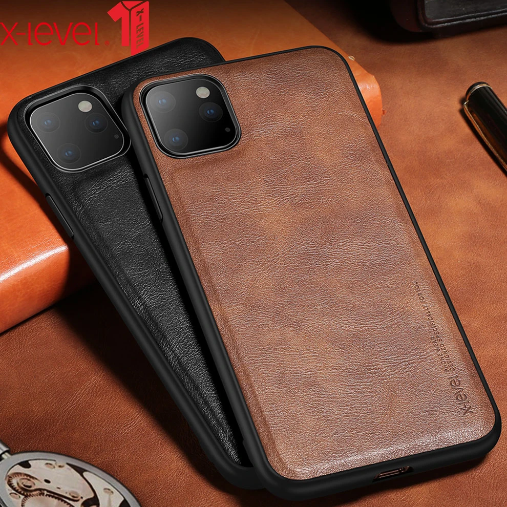 

X-level Leather Case For Iphone 12 11 Xs Pro Max Ultra Light Soft Silicone Edge Back Phone Cover For Iphone 11 Pro Case Iphone11