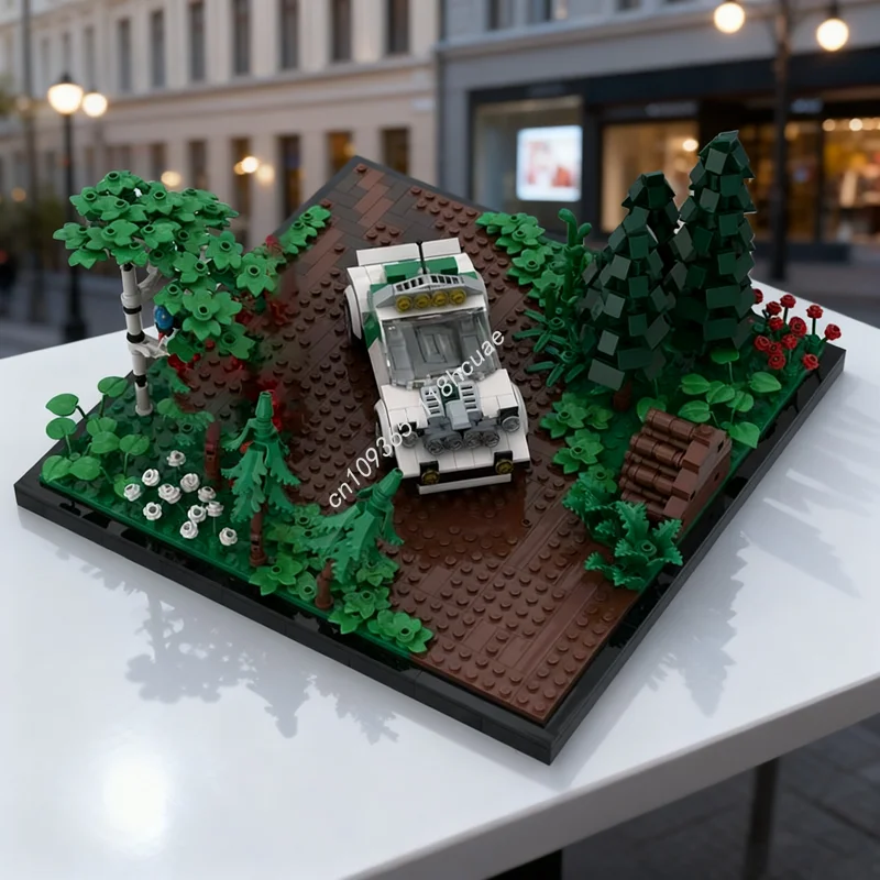 

1112pcs MOC Rally Diorama Iconsed Model Building Blocks Architecture Toys Assemble Idea Education Brick Christmas Gift Kids