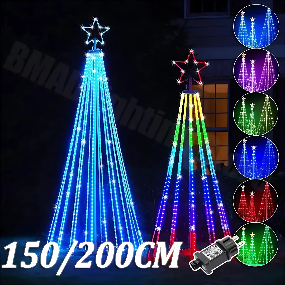

Controlchristmas Light NEW LED Christmas Tree Indoor Outdoor Decoration Metal Ring Led String Light Decorative Light