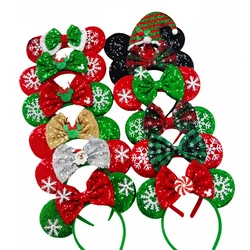 Disney Mickey Mouse Oor Kerst Hoofdbanden voor Volwassenen Rendieren Oren Haarbanden Meisjes Kinderen Vrouwen Snoep Beer Strikken Haaraccessoires