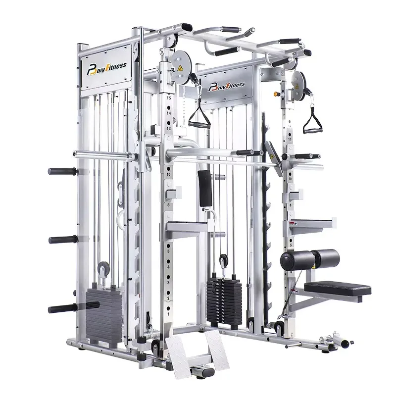 YTYIN Bodybuilding Gym Equipment Fitness Strength Training Steel Smith Machine Power Rack Squat Rack
