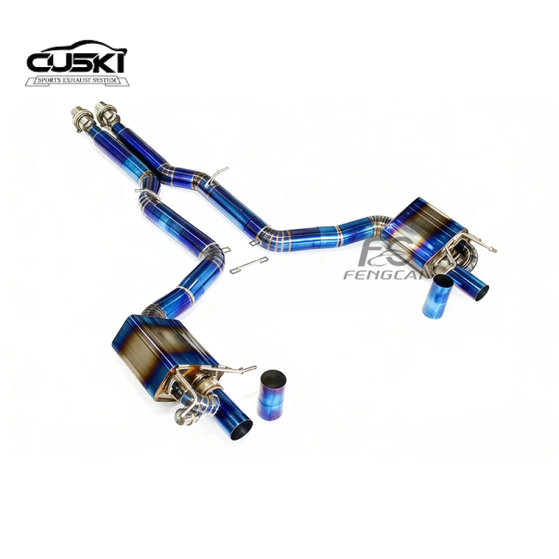 Valved Mufflers Catback for Mercedes Benz AMG C63 C205 4.0T 2015-2021 Titanium Performance Exhaust Pipes Control power output