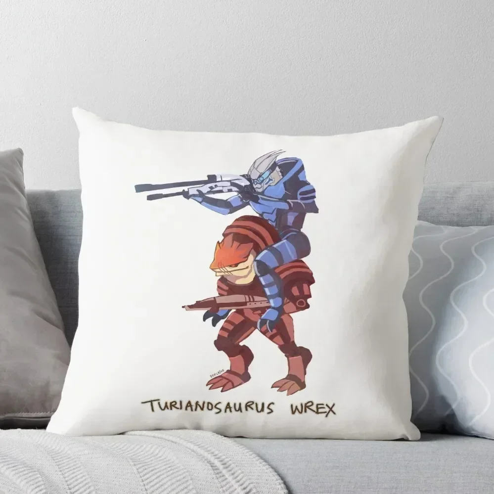 

Turianosaurus Wrex Throw Pillow luxury home accessories Pillow Cases Cushion Covers For Living Room pillow