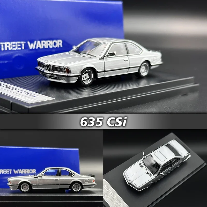 

Street Warrior 1:64 635 CSi Silver Diecast Diorama Car Model Collection Miniature Toys