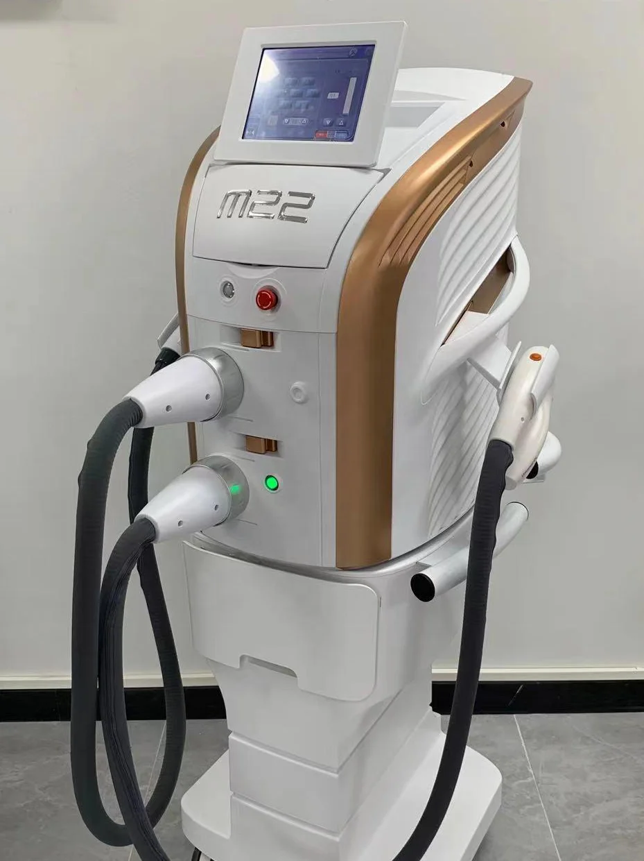M22 IPL OPT レーザー 2 で 1 脱毛機肌の若返り赤い血を除去 Q スイッチ Nd Yag レーザータトゥー除去美容