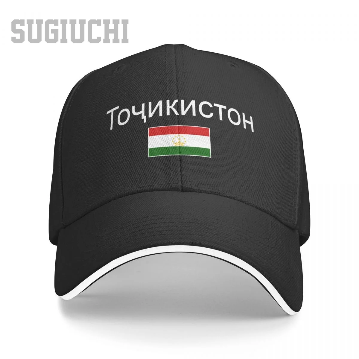 Unisex Sandwich Tajikistan Flag And Font Baseball Cap Men Women Hip Hop Caps Snapback Golf Hat Fishing