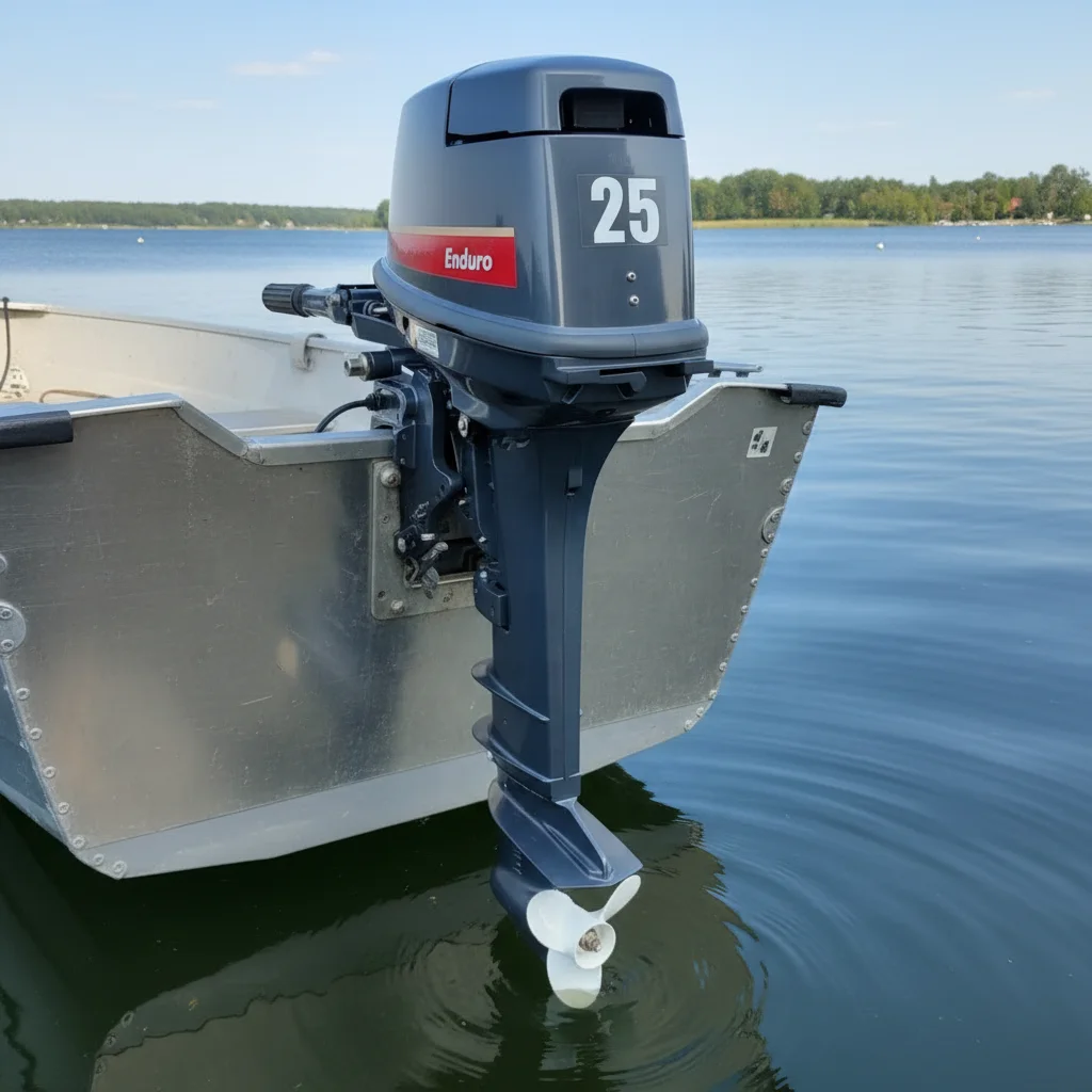 New T25 25HP 2 Stroke Outboard Motor with CDI Ignition Water Cooled for Inflatable Boat Dinghy