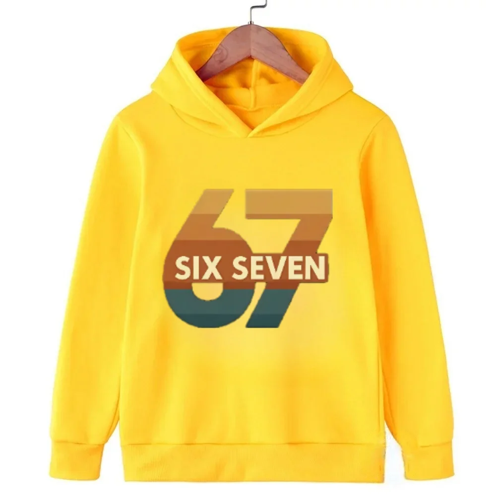 طفل 67 مقفل في هوديي الفيروسية سليانج الاطفال بلوزة كاجوال عصرية وممتعة للأطفال مريحة البلوز هوديي