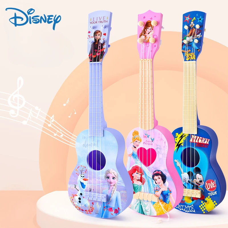 Disney Frozen 2 Children Musical Toys Ukulele Guitar Toys for ChildrenAnime FigureElsa Frozen Moedel Kawaii Cartoon Toys for Kid