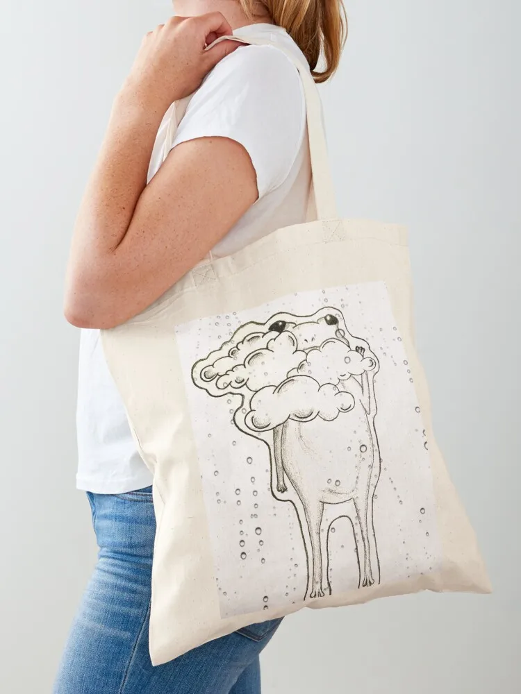 

Frog in the clouds Tote Bag hand bag ladies Women's handbag reusable shopping bags shopper bag woman